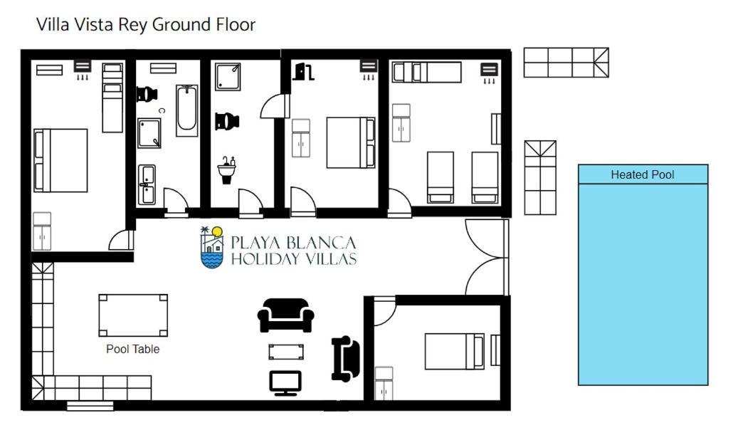 Villa Vista Rey - 6 Bedroom - Heated Pool - Amazing Views - Pool Table - Vista Lobos - Playa Blanca Playa Blanca (Lanzarote) Exterior foto
